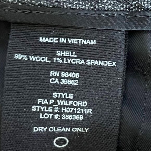 Theory Gray Plaid Wool Straight Leg Dress Pants - Size 4 - Picture 7 of 9